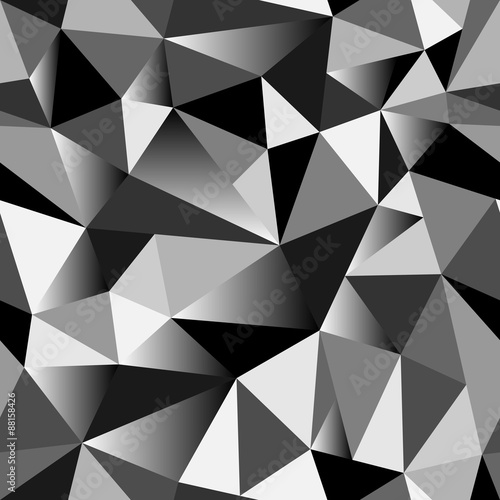 Abstract gradient geometric rumpled triangular seamless low poly style vector illustration graphic background. Vector