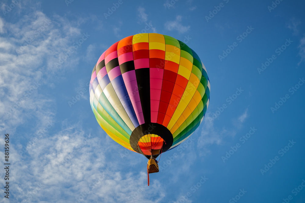 Colorful hot air balloons on the blue sky.. Colorful hot air balloons on the blue sky..