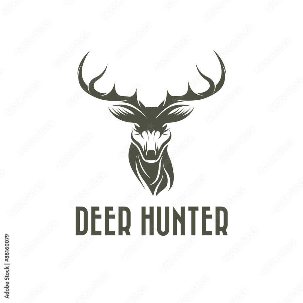 deer hunter vector design template deer hunter vector design template