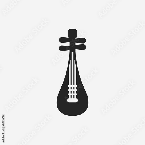 musical instrument Chinese lute icon