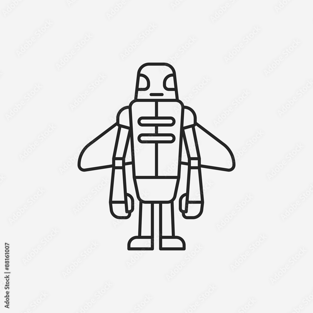 robot line icon robot line icon