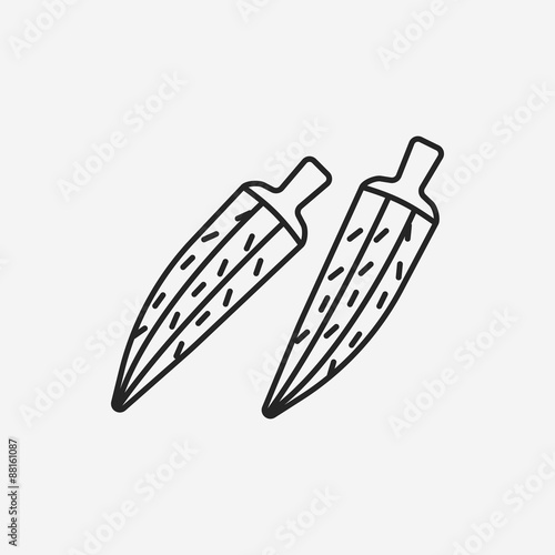 vegetables line icon