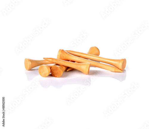 Tees golf  isolated on white background