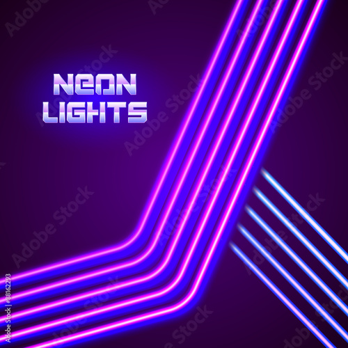 Bright neon lines background