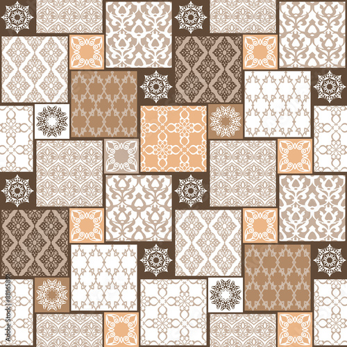 Seamless patternwith oriental motif. 