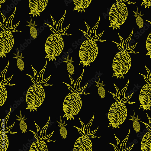  Pineapple Seamless Pattern