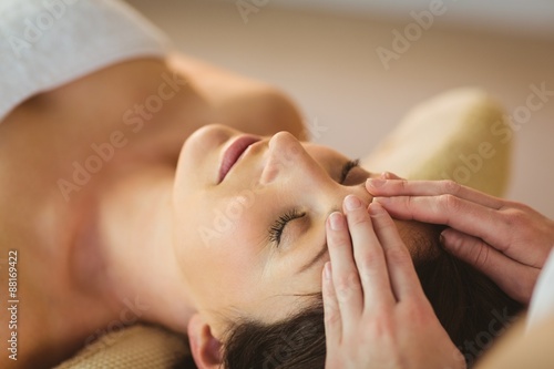 Young woman getting a massage