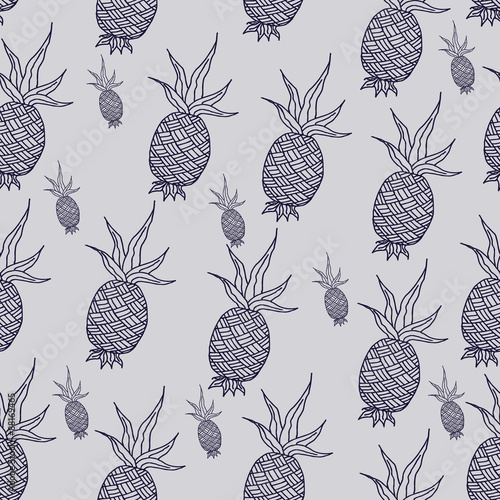  Pineapple Seamless Pattern
