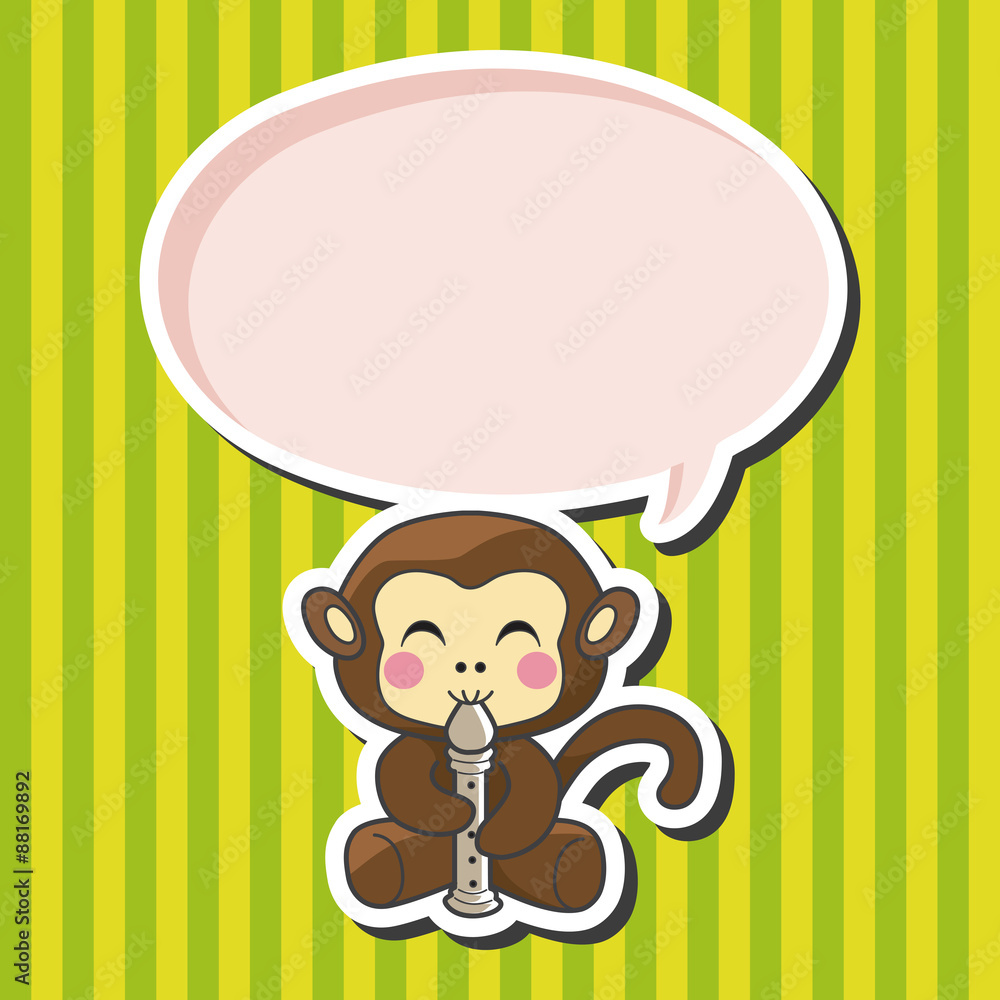 animal monkey playing instrument cartoon theme elements animal monkey playing instrument cartoon theme elements