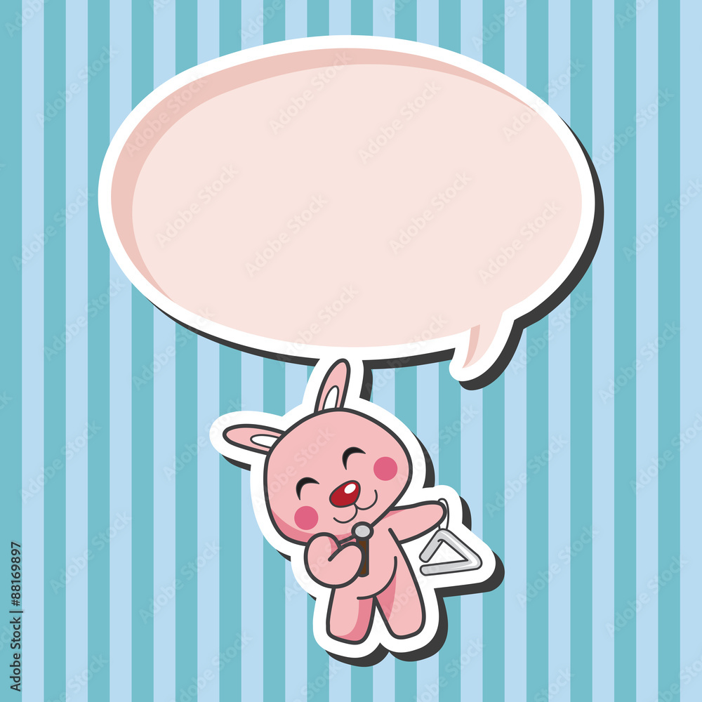animal rabbit playing instrument cartoon theme elements animal rabbit playing instrument cartoon theme elements