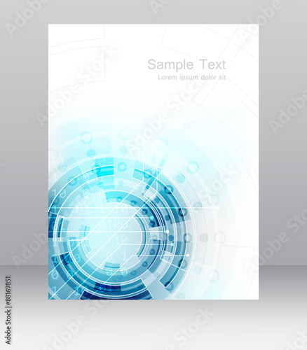 Abstract business flyer vector template, brochure or corporate banner