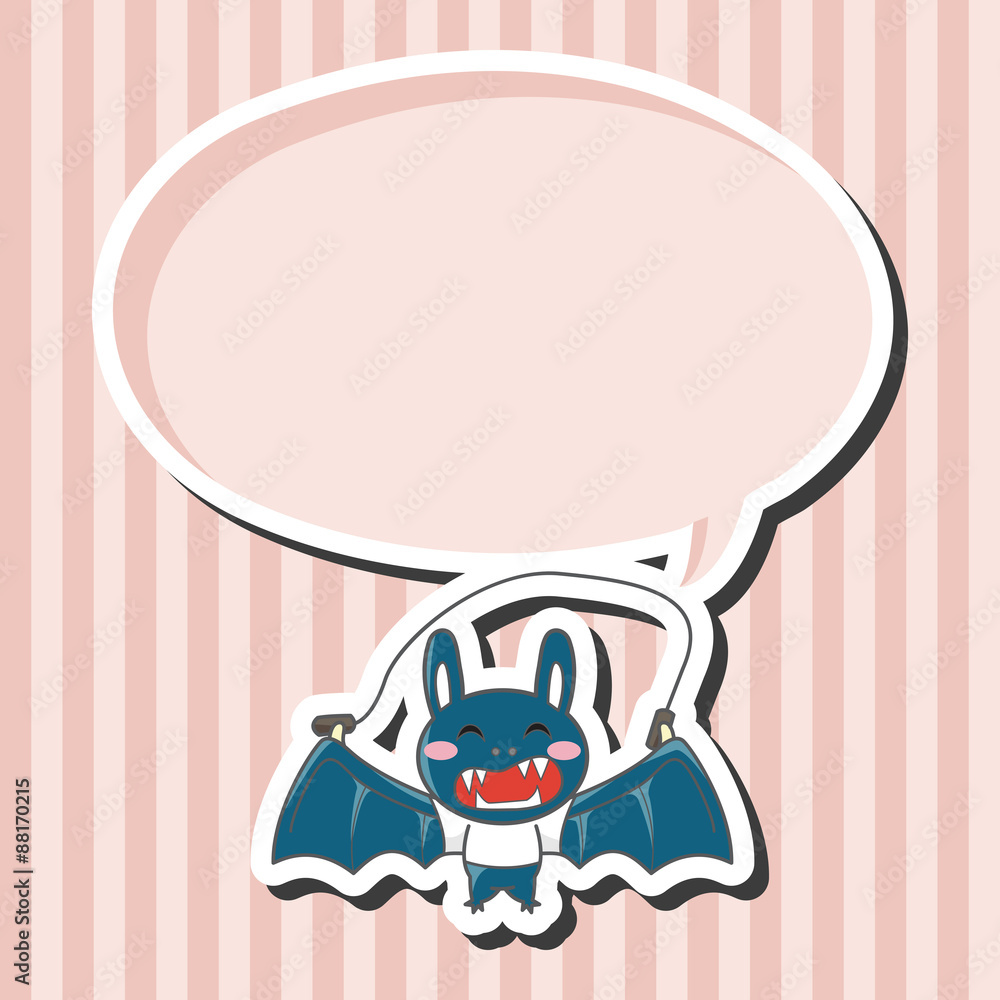 Animal bat doing sports cartoon theme elements Animal bat doing sports cartoon theme elements
