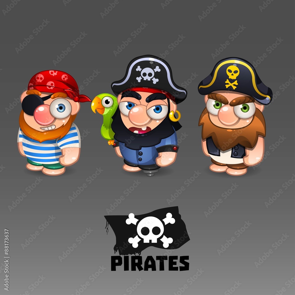 Fototapeta premium Pirates set