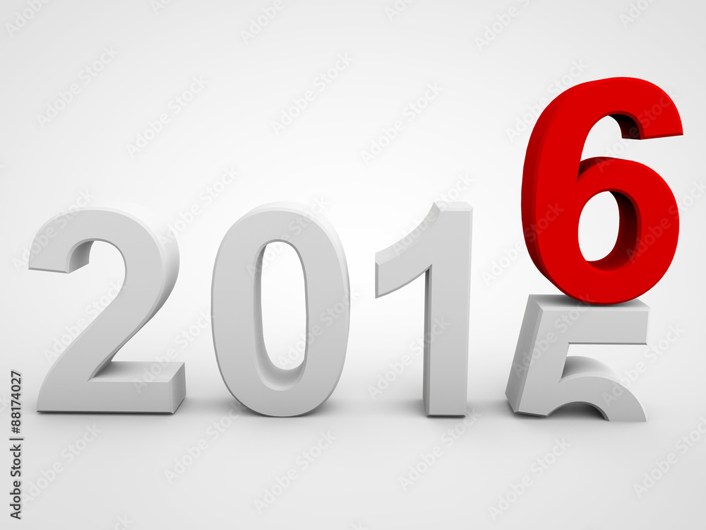 Happy New Year 2016 over white Background Happy New Year 2016 over white Background