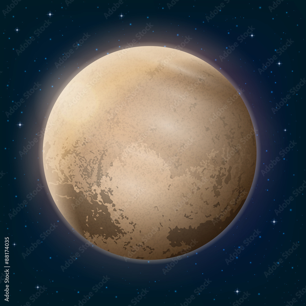 Obraz premium Dwarf Planet Pluto in Space