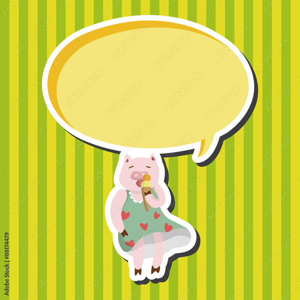 animal pig summer cartoon theme elements animal pig summer cartoon theme elements