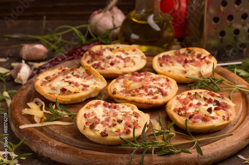 Obraz na płótnie mini pizzas