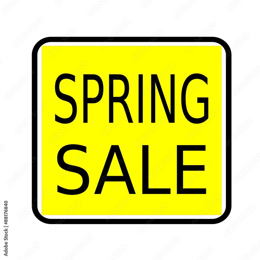 Spring sale black stamp text on yellow background Spring sale black stamp text on yellow background