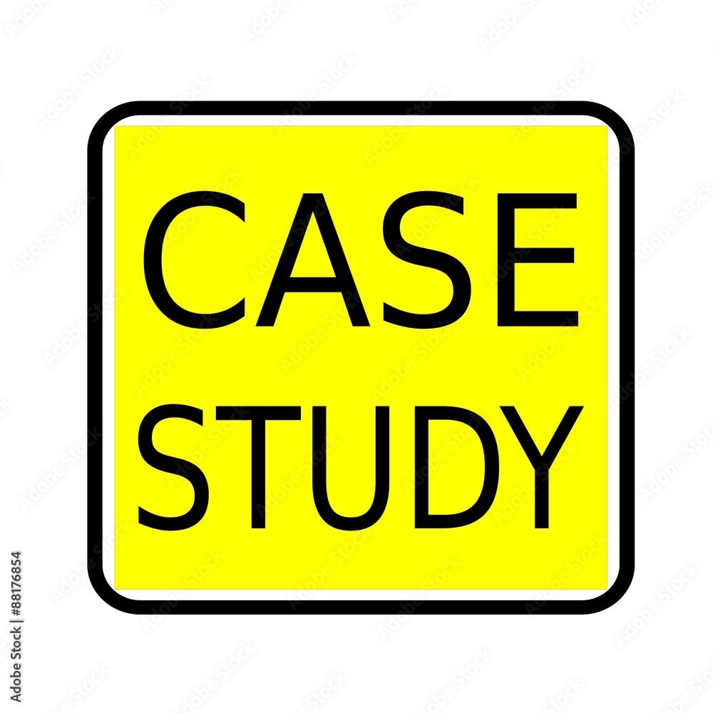 Case study black stamp text on yellow background Case study black stamp text on yellow background
