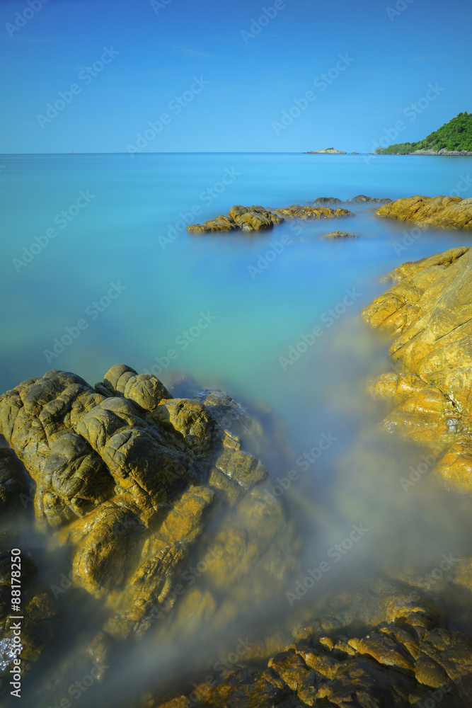 Colorful sea rocks