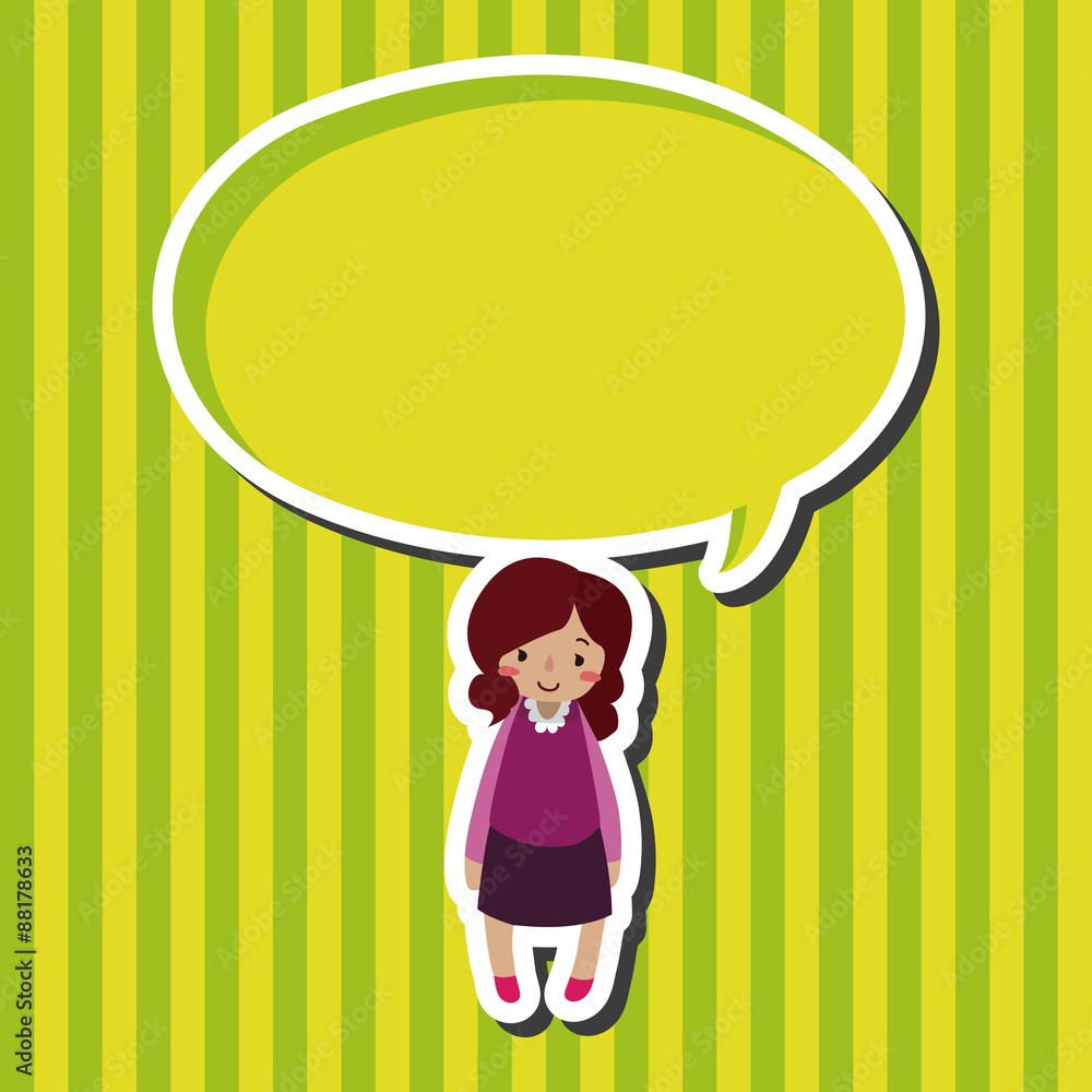 family girl character flat icon elements background,eps10 family girl character flat icon elements background,eps10