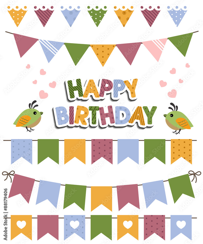 Birthday Celebration Design Elements. Birthday Celebration Design Elements.
