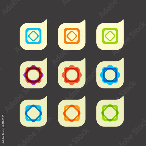 Vector set of beautiful abstract color icons