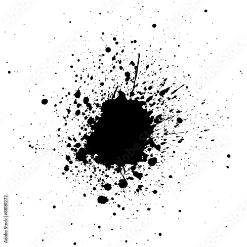 vector splatter  black color background