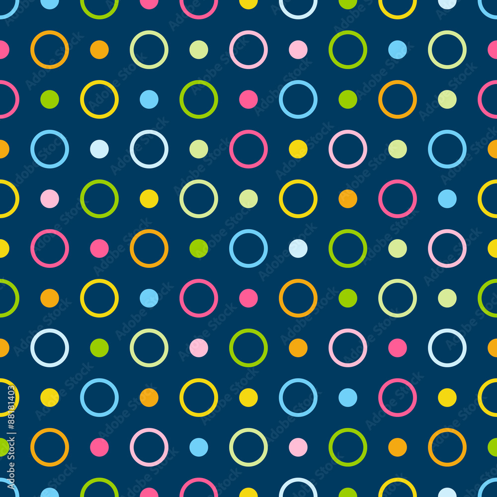 Seamless pattern with color polka dots 2