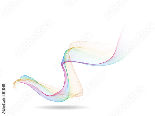 Abstract colored wave lines VECTOR.