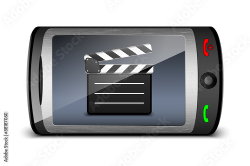 Touch phone with clap board on the screen