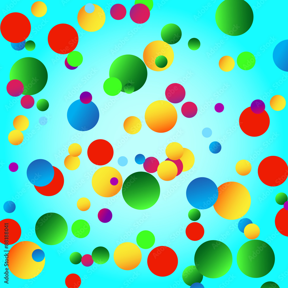 Colorful abstract background from circles. Vector illustration
