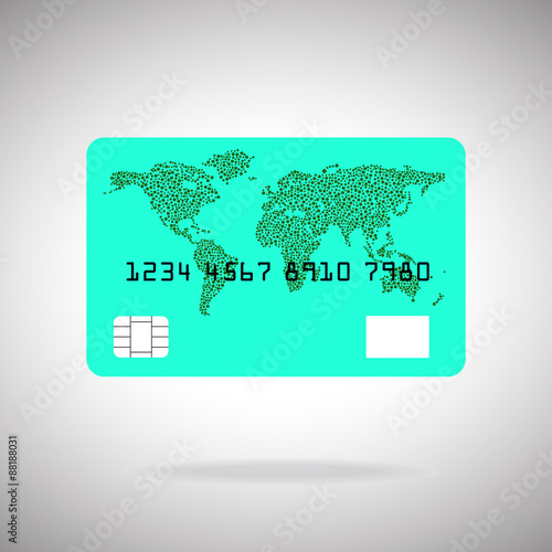 Credit card icon isolated on white background. Vector