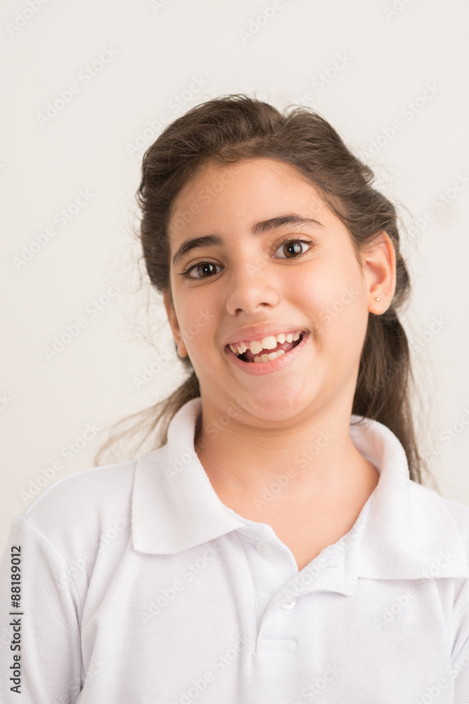 Cheerful schoolgirl Cheerful schoolgirl