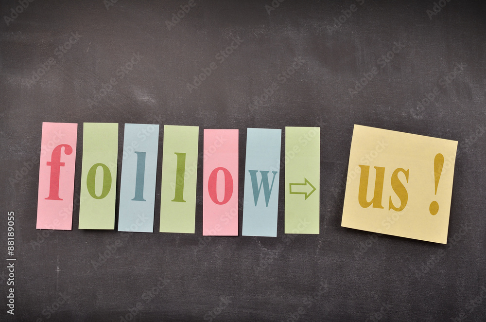 Obraz premium Follow us!