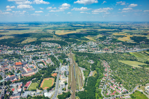 Aerial view on the city