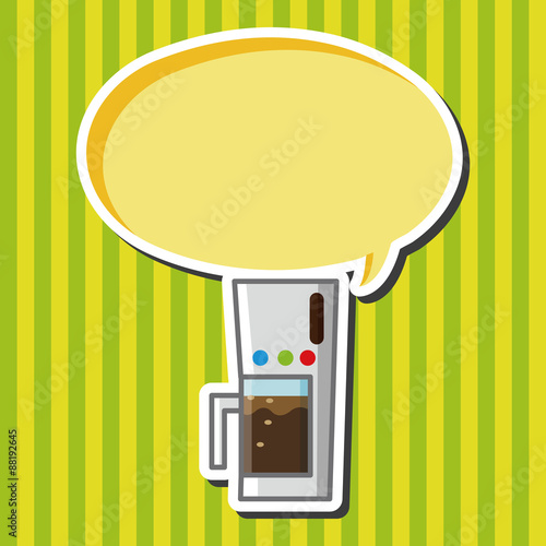 Home appliances theme coffee machine elements