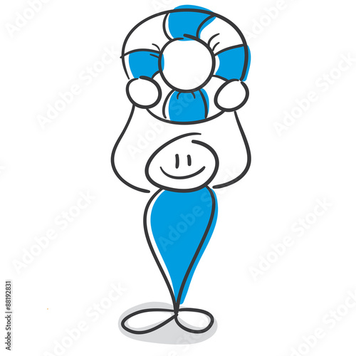Stick Figure Series Blue