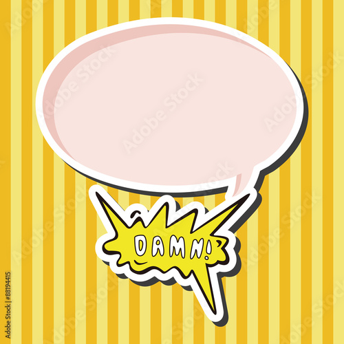 message word damn theme elements