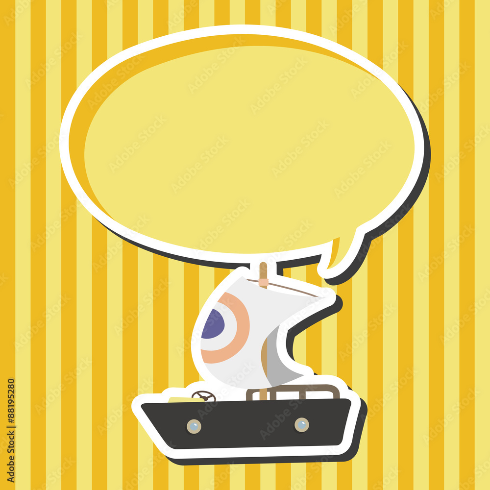 Transportation boat theme elements vector,eps