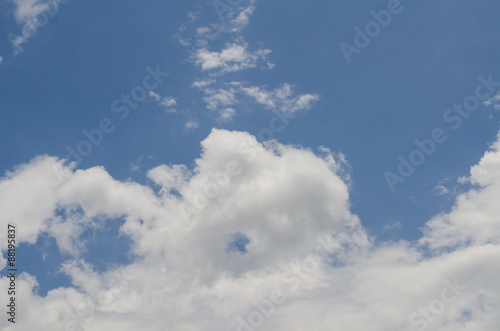 Cloud and blue sky in summer time