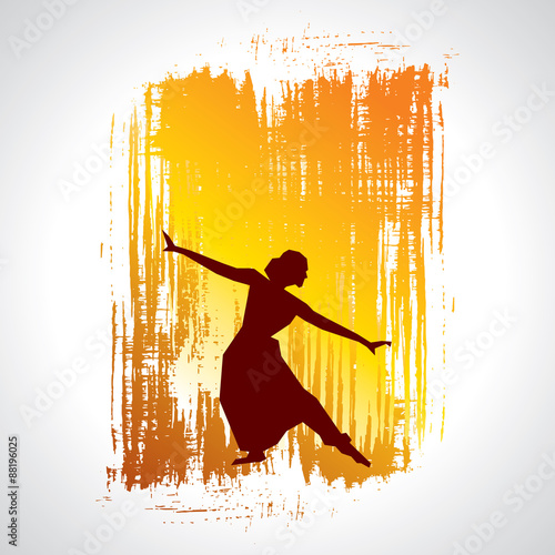 illustration of Indian classical dancer