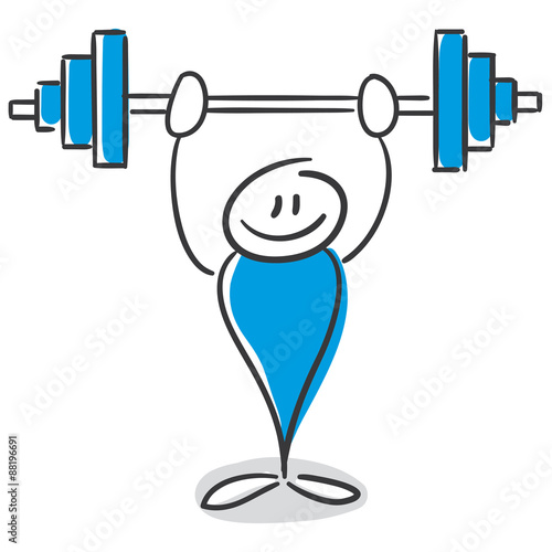 Stick Figure Series Blue