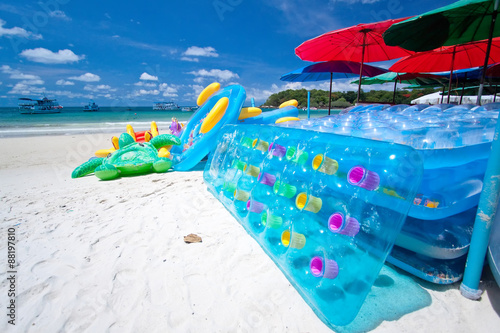 Wallpaper Mural Colorful beach on a blue sky Torontodigital.ca