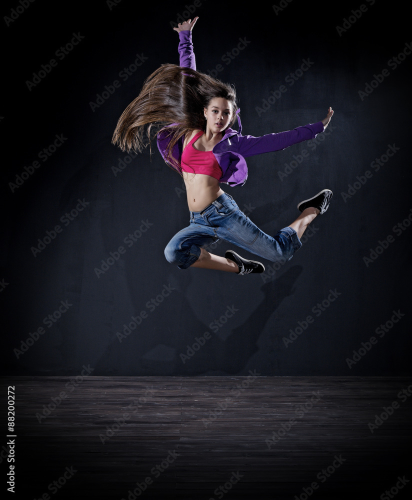 Young girl modern dancer (dark ver)