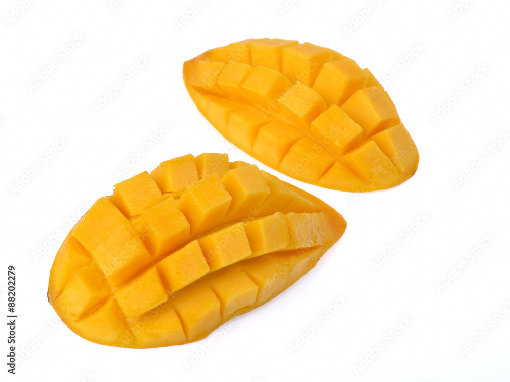 Yellow mango isolated on white background Yellow mango isolated on white background