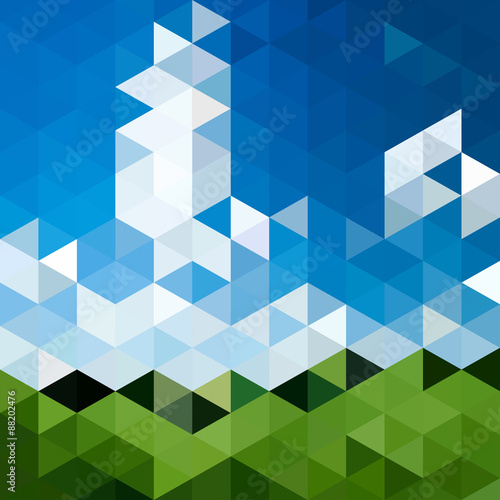 Triangular abstract background landscape