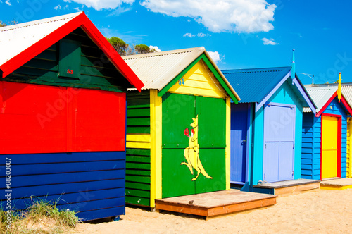 Bathing boxes at Brighton Beach, Australia