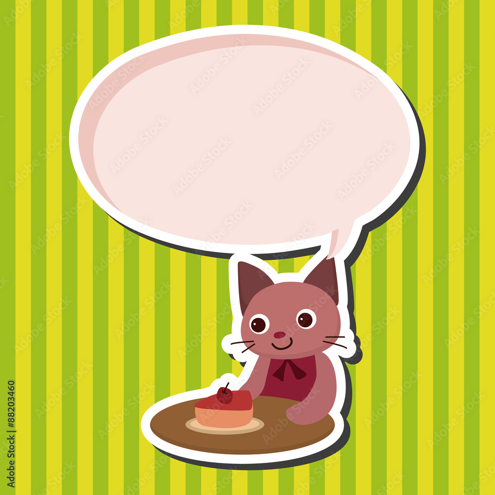 animal cat having afternoon tea theme elements animal cat having afternoon tea theme elements