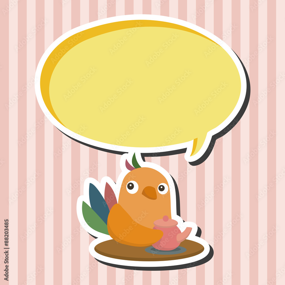 animal bird having afternoon tea theme elements animal bird having afternoon tea theme elements